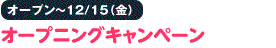 オープン～12月15日（金）オープニングキャンペーン